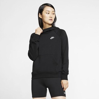 Hanorace Nike Sportswear Essential Funnel-Neck Fleece Pullover Dama Negrii Albi | HJZN-25931